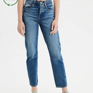 AMERICAN EAGLE Women's 90s Boyfriend Jean Medium VintageWash EUC Sz 6S 3437-2029